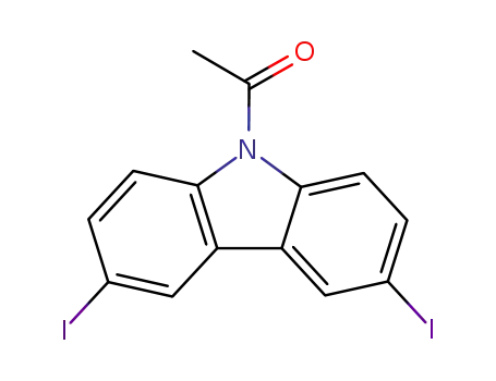 Molecular Structure of 606129-89-9 (9-Acetyl-3,6-diiodocarbazole)