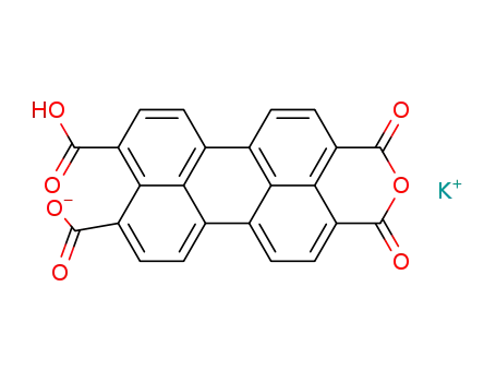 Molecular Structure of 79915-95-0 (perylene-3,4,9,10-tetracarboxylic acid monoanhydride monopotassium carboxylate)