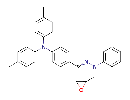 Molecular Structure of 683273-04-3 (Benzaldehyde, 4-[bis(4-methylphenyl)amino]-,
(oxiranylmethyl)phenylhydrazone)