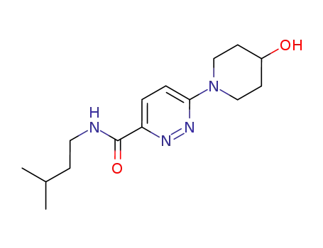 Molecular Structure of 944808-07-5 (6-(4-hydroxypiperidin-1-yl)-N-isopentylpyridazine-3-carboxamide)