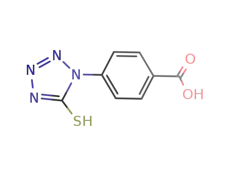 Molecular Structure of 23249-95-8 (4-(5-MERCAPTO-1H-TETRAZOL-1-YL)BENZOIC ACID)
