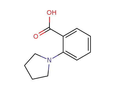 Molecular Structure of 78648-27-8 (2-Pyrrolidin-1-yl-benzoic Acid)