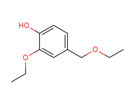 Molecular Structure of 71119-07-8 (Phenol, 2-ethoxy-4-(ethoxymethyl)-)