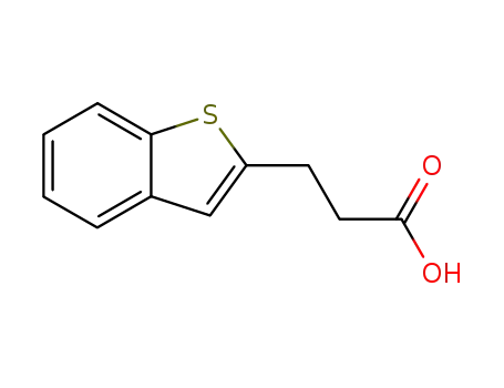 Molecular Structure of 42768-60-5 (BENZO(B)THIOPHENE-2-PROPIONIC ACID)