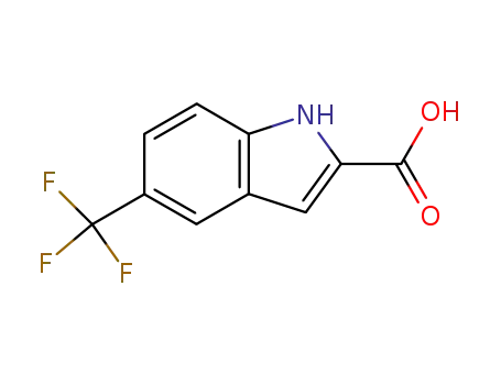 Molecular Structure of 496946-78-2 (5-TRIFLUOROMETHYL-1H-INDOLE-2-CARBOXYLIC ACID)