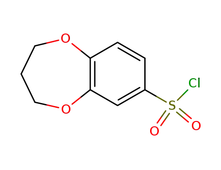 Molecular Structure of 321309-38-0 (3,4-DIHYDRO-2H-1,5-BENZODIOXEPINE-7-SULFONYL CHLORIDE)
