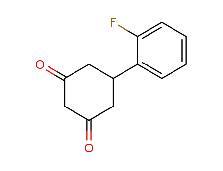 Molecular Structure of 102821-72-7 (5-(2-FLUORO-PHENYL)-CYCLOHEXANE-1,3-DIONE)