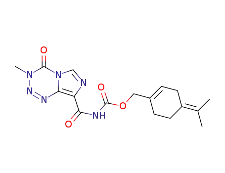 (3-methyl 4-oxo-3,4-dihydroimidazo[5,1-d][1,2,3,5]tetrazine-8-carbonyl)-carbamic acid-4-isopropylidene cyclohex-1-enylmethyl ester
