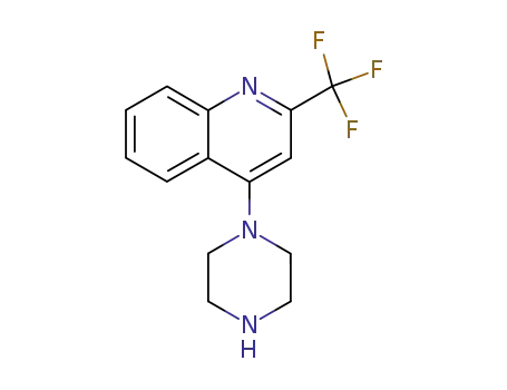 Molecular Structure of 175203-79-9 (1-[2-(TRIFLUOROMETHYL)QUINOL-4-YL]PIPERAZINE)