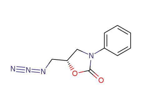 Molecular Structure of 339301-73-4 ((S)-5-Azidomethyl-3-phenyl-oxazolidin-2-one)