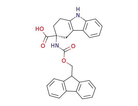 Molecular Structure of 548750-60-3 (1H-Carbazole-3-carboxylic acid,
3-[[(9H-fluoren-9-ylmethoxy)carbonyl]amino]-2,3,4,9-tetrahydro-, (3S)-)
