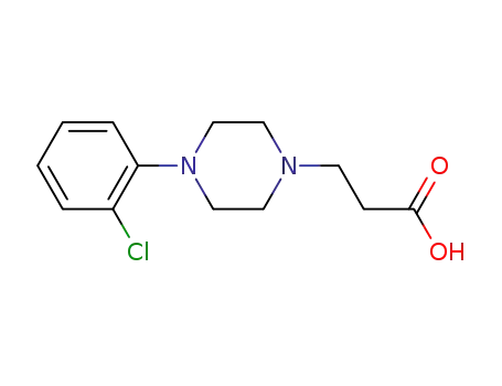 Molecular Structure of 435270-81-8 (1-Piperazinepropanoic acid, 4-(2-chlorophenyl)-)