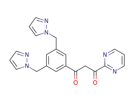 1-(3,5-bis-pyrazol-1-ylmethylphenyl)-3-pyrimidin-2-yl-propane-1,3-dione