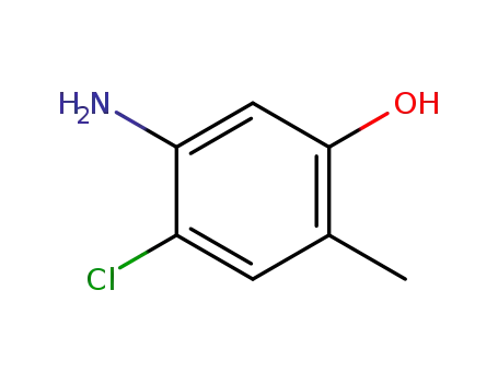 Molecular Structure of 110102-86-8 (5-Amino-4-chloro-2-methylphenol)