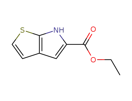 Molecular Structure of 35357-56-3 (6H-THIENO[2,3-B]PYRROLE-5-CARBOXYLIC ACID ETHYL ESTER)