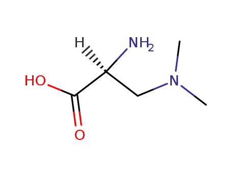 Molecular Structure of 10138-99-5 ((2S)-2-Amino-3-dimethylaminopropanoic acid)