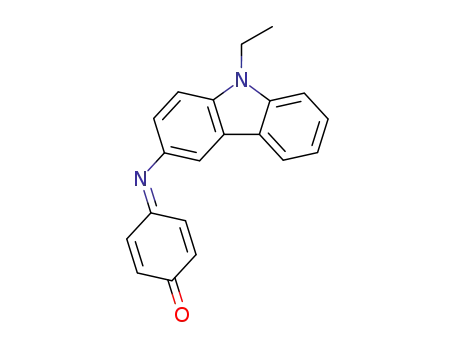 Molecular Structure of 13444-66-1 (2,5-Cyclohexadien-1-one, 4-[(9-ethyl-9H-carbazol-3-yl)imino]-)