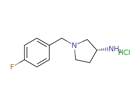 Molecular Structure of 169452-08-8 (1-(4-FLUORO-BENZYL)-PYRROLIDIN-3-YLAMINE DIHYDROCHLORIDE)
