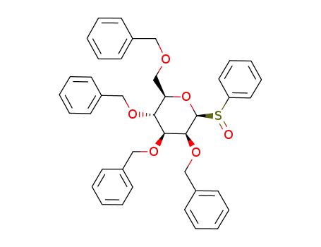 Molecular Structure of 357940-81-9 (1-deoxy-2,3,4.6-tetrakis-O-phenylmethyl-1-phenylsulfinyl-mannopyranose)