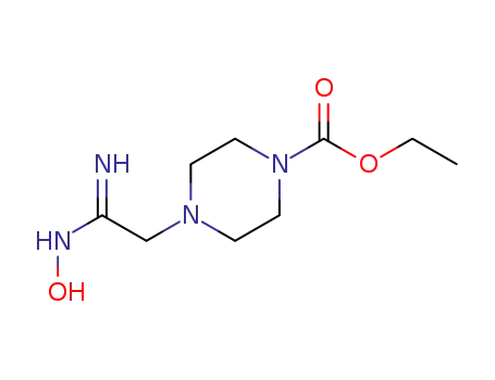 Molecular Structure of 657424-38-9 (1-Piperazinecarboxylic acid, 4-[2-(hydroxyamino)-2-iminoethyl]-, ethyl
ester)