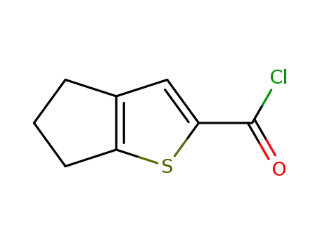 Molecular Structure of 142329-25-7 (4H-Cyclopenta[b]thiophene-2-carbonyl chloride, 5,6-dihydro- (9CI))