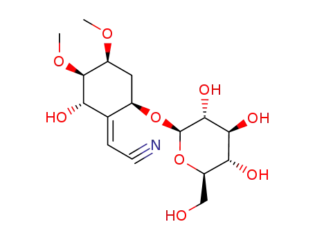 Acetonitrile, ((2S,3R,4S,6R)-6-(beta-D-glucopyranosyloxy)-2-hydroxy-3,4-dimethoxycyclohexylidene)-, (2Z)-