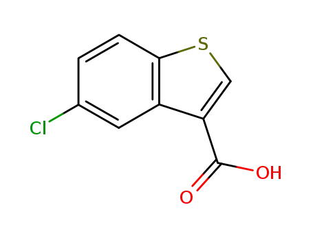 Molecular Structure of 16361-24-3 (5-CHLORO-BENZO[B]THIOPHENE-3-CARBOXYLIC ACID)