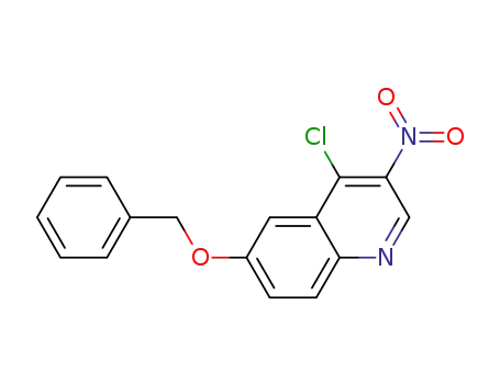 Molecular Structure of 847577-91-7 (Quinoline, 4-chloro-3-nitro-6-(phenylmethoxy)-)