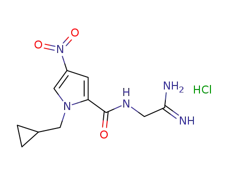 1H-Pyrrole-2-carboxamide,
N-(2-amino-2-iminoethyl)-1-(cyclopropylmethyl)-4-nitro-,
monohydrochloride