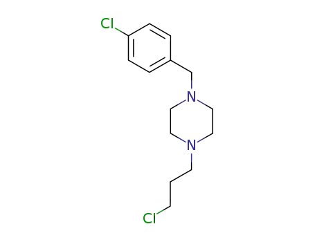 Molecular Structure of 39577-03-2 (Piperazine, 1-[(4-chlorophenyl)methyl]-4-(3-chloropropyl)-)