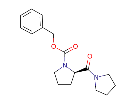 Molecular Structure of 134563-22-7 ((R)-Benzyl 2-(pyrrolidine-1-carbonyl)pyrrolidine-1-carboxylate)