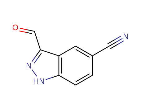 1H-Indazole-5-carbonitrile, 3-formyl-