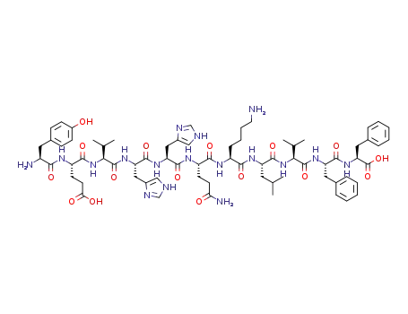 Molecular Structure of 152286-31-2 (H-TYR-GLU-VAL-HIS-HIS-GLN-LYS-LEU-VAL-PHE-PHE-OH)