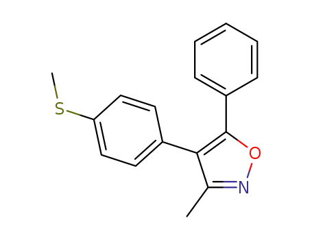 Molecular Structure of 219679-74-0 (3-methyl-4-(4-methylthiophenyl)-5-phenylisoxazole)