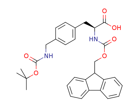 L-Phenylalanine,4-[[[(1,1-dimethylethoxy)carbonyl]amino]methyl]-N-[(9H-fluoren-9-ylmethoxy)carbonyl]-