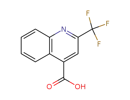 Molecular Structure of 18706-39-3 (2-(TRIFLUOROMETHYL)QUINOLINE-4-CARBOXYLIC ACID 97)
