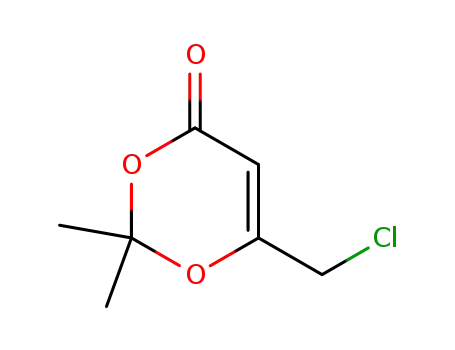 Molecular Structure of 81956-31-2 (4H-1,3-Dioxin-4-one, 6-(chloromethyl)-2,2-dimethyl-)