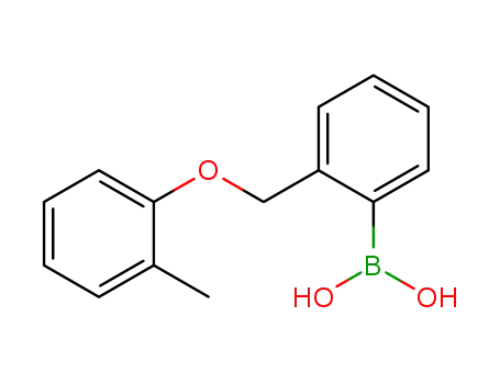 Molecular Structure of 170924-68-2 (2-[(2-METHYLPHENOXY)METHYL]BENZENEBORONIC ACID)
