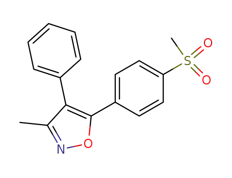Molecular Structure of 181695-93-2 (3-methyl-5-(4-methylsulfonylphenyl)-4-phenylisoxazole)
