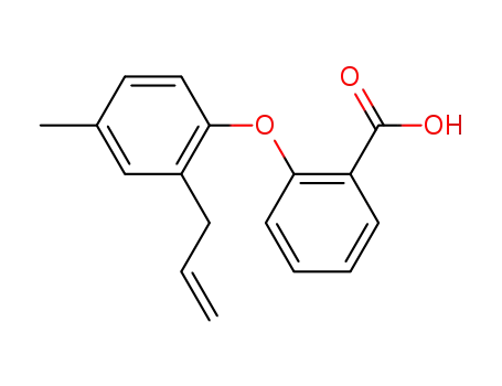 Molecular Structure of 117571-24-1 (2-(2-allyl-4-methylphenoxy)benzoic acid)