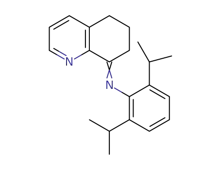 Molecular Structure of 1263563-57-0 (2,6-bis(1-methylethyl)-N-(5,6,7-trihydroquinolin-8-ylidene)phenylamine)