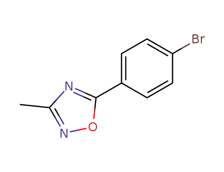 Molecular Structure of 71566-07-9 (5-(4-BROMOPHENYL)-3-METHYL-1,2,4-OXADIAZOLE)