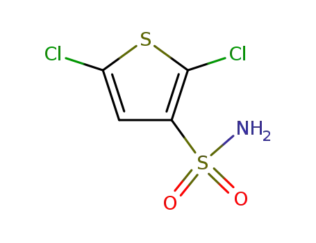 Molecular Structure of 53595-68-9 (2,5-Dichlorothiophene-3-sulfonamide)