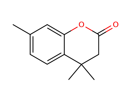 Molecular Structure of 105640-09-3 (2H-1-Benzopyran-2-one, 3,4-dihydro-4,4,7-trimethyl-)