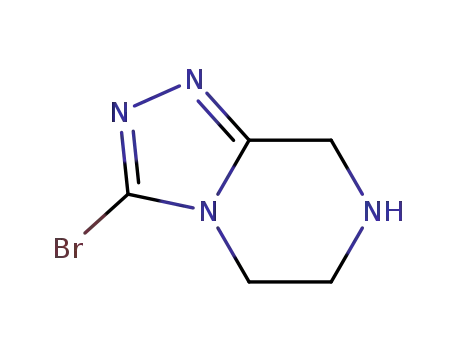 Molecular Structure of 903130-08-5 (3-bromo-5,6,7,8-tetrahydro-[1,2,4]triazolo[4,3-a]pyrazine hydrochloride)