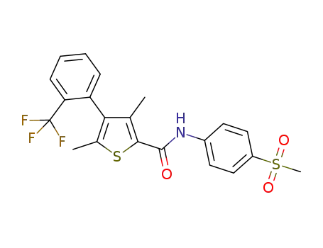 2-Thiophenecarboxamide,
3,5-dimethyl-N-[4-(methylsulfonyl)phenyl]-4-[2-(trifluoromethyl)phenyl]-