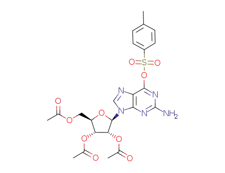 Molecular Structure of 66107-69-5 (Guanosine, 2',3',5'-triacetate 6-(4-methylbenzenesulfonate))