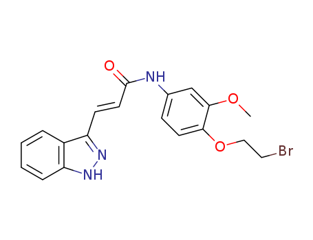 2-Propenamide,  N-[4-(2-bromoethoxy)-3-methoxyphenyl]-3-(1H-indazol-3-yl)-, (2E)-