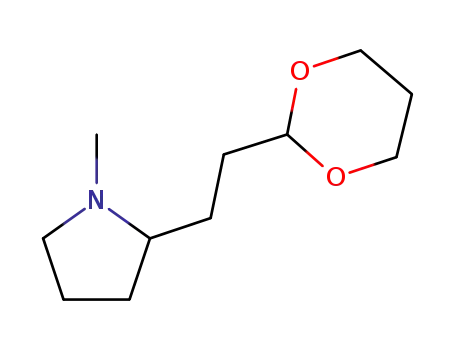 Molecular Structure of 868618-73-9 (Pyrrolidine, 2-[2-(1,3-dioxan-2-yl)ethyl]-1-methyl-)