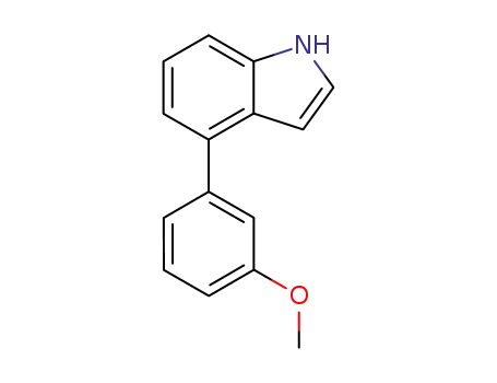 Molecular Structure of 442562-68-7 (1H-Indole, 4-(3-methoxyphenyl)-)